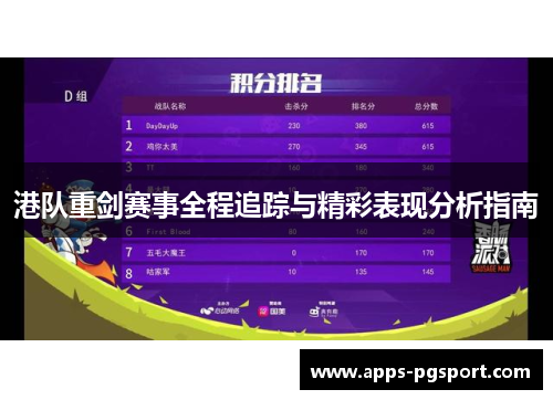 港队重剑赛事全程追踪与精彩表现分析指南