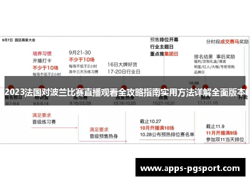 2023法国对波兰比赛直播观看全攻略指南实用方法详解全面版本 2023法国对波兰比赛直播观看全攻略指南实用方法详解全面版本